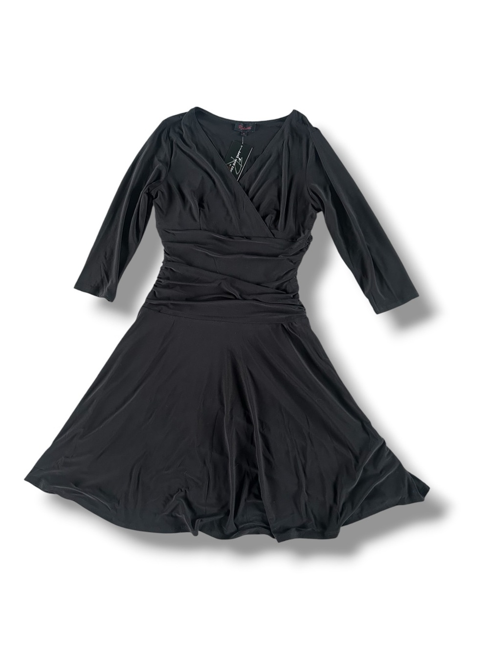 [Rekuccí] Black Slimming Crossover Dress